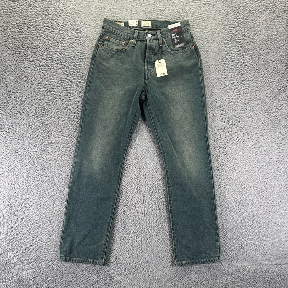 Levi's 501 Jeans Womens 27x28 Blue Cotton Denim Straight Streetwear Button-Fly